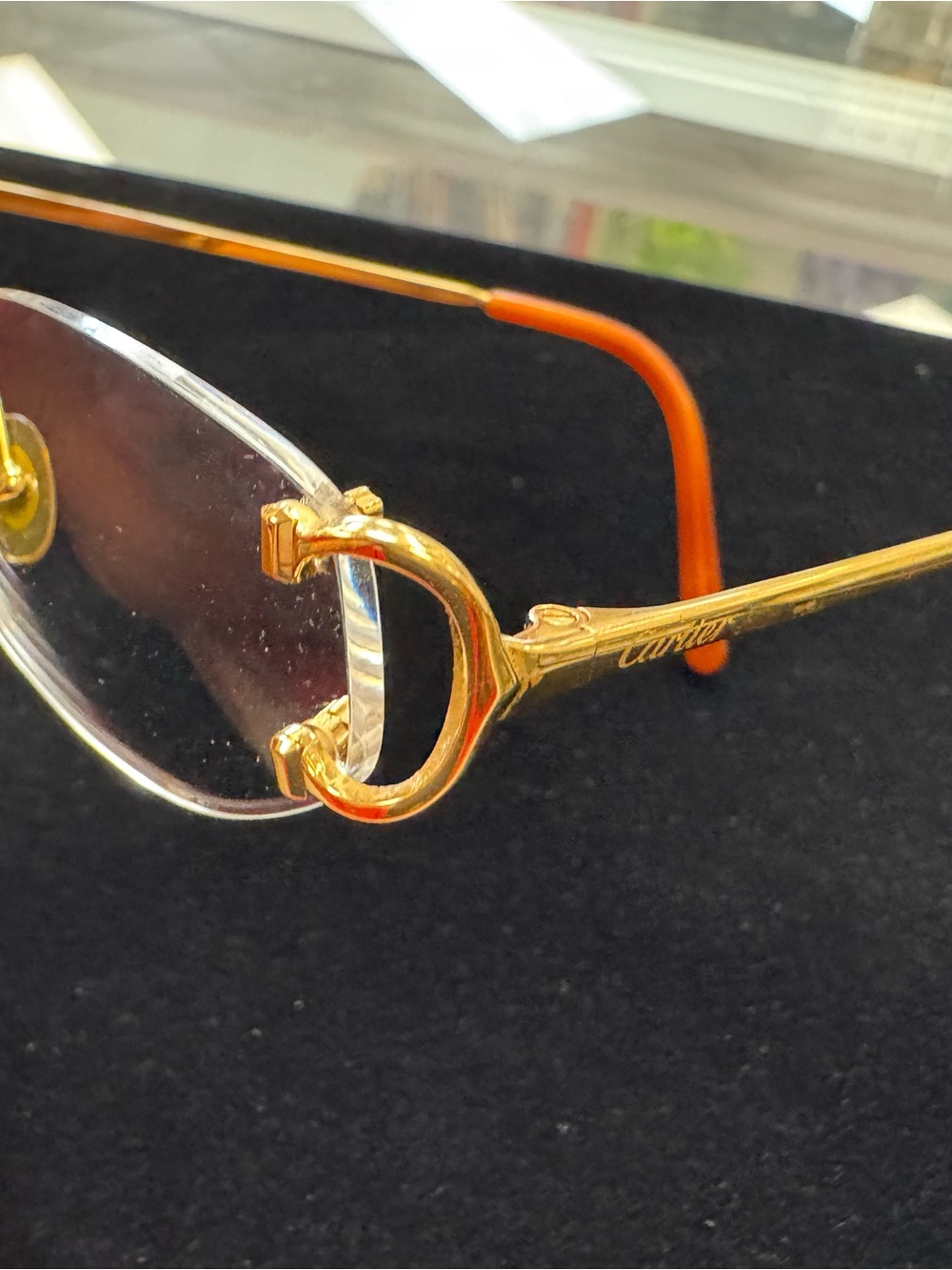 Cartier Gold Rimless Women's Glasses